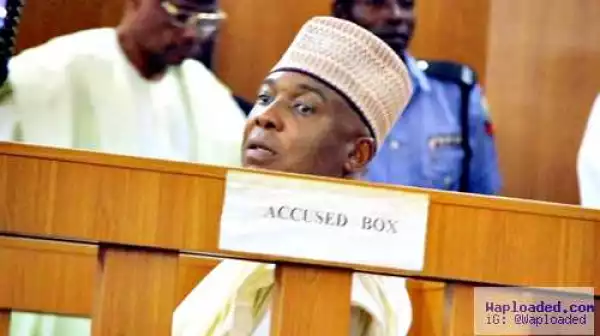 Happening Now: Kanu Agabi Leads 79 Lawyers for Bukola Saraki as He Appears in CCT for Trial